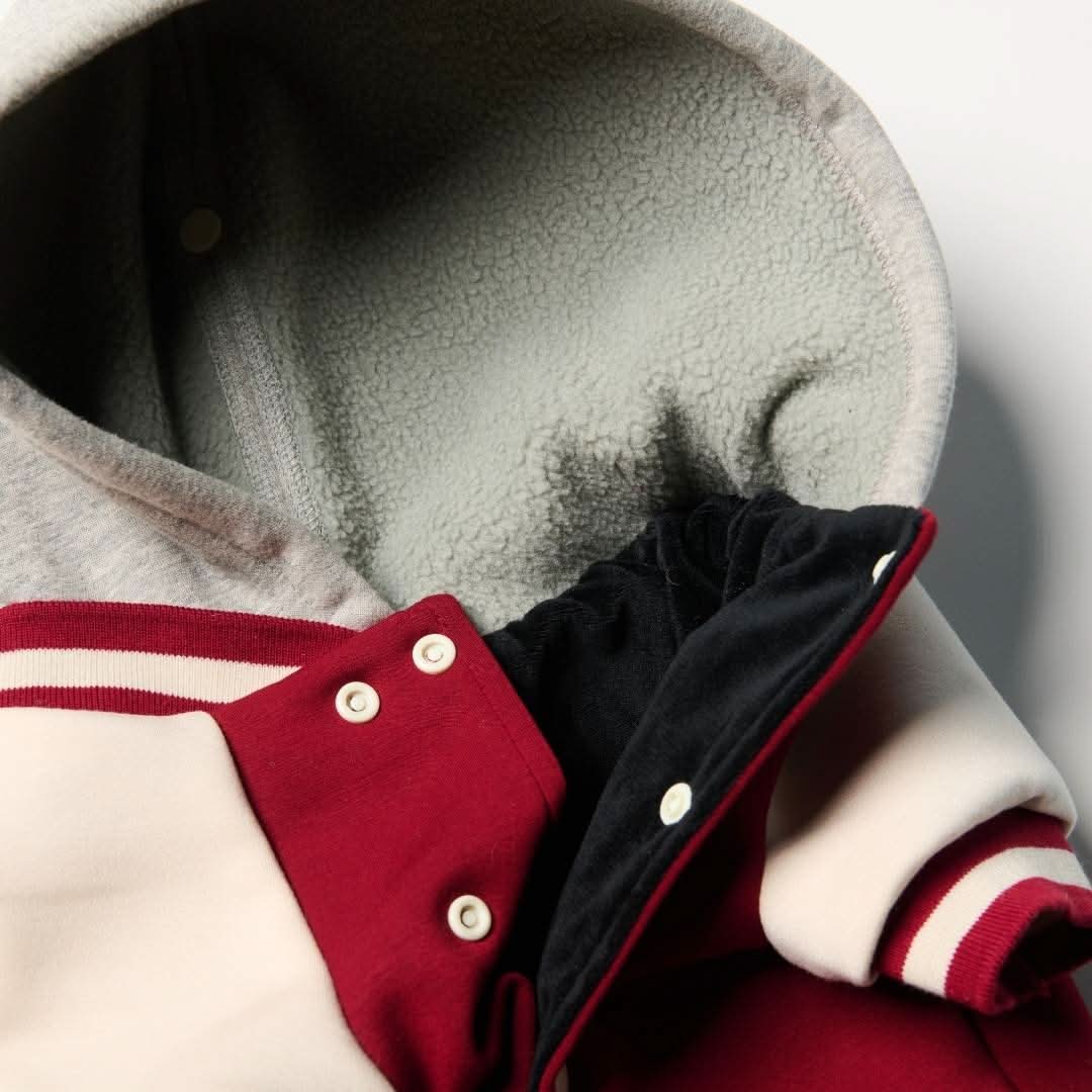 Dog Varsity Jacket - Red - Image 7