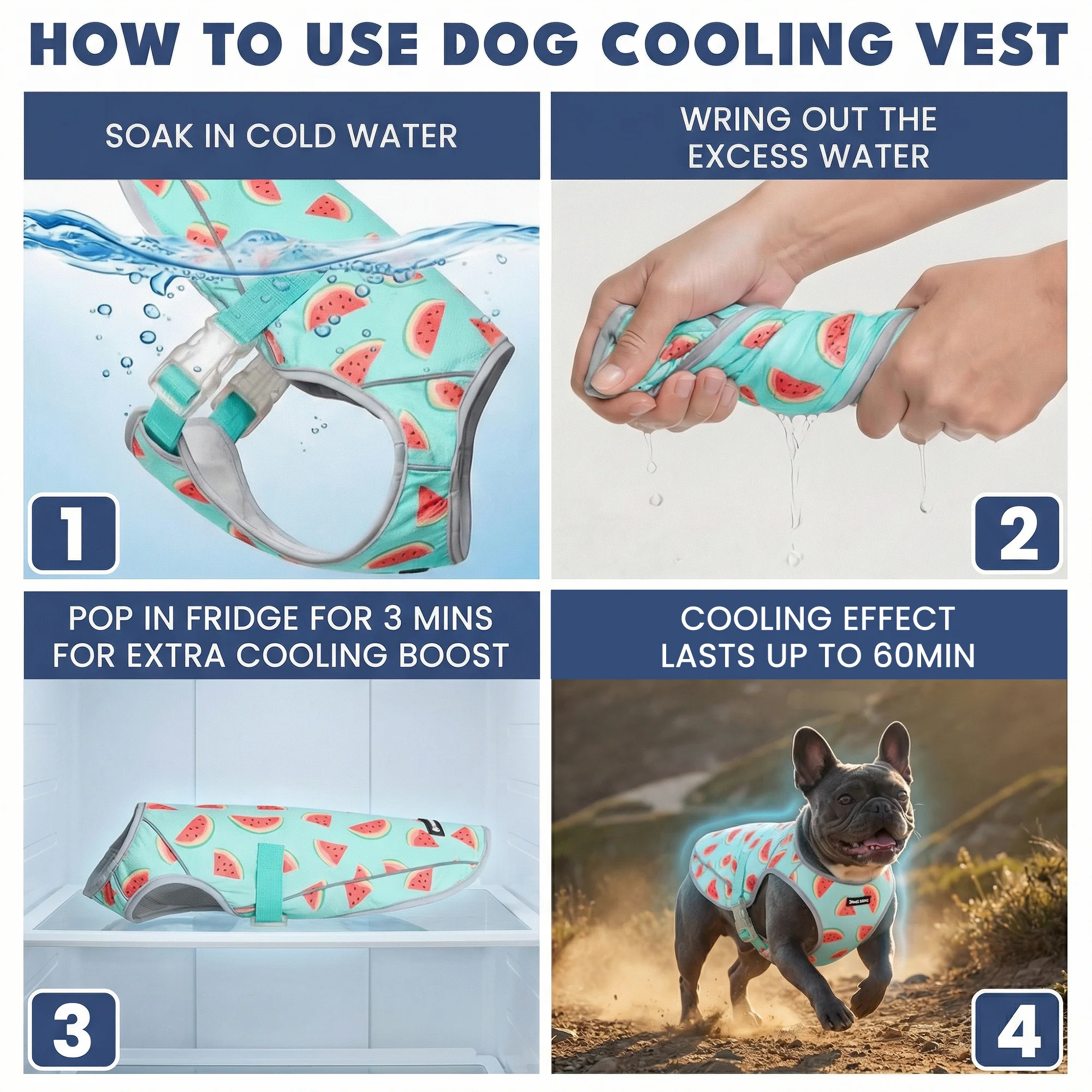 Dog Cooling Vest - Watermelon - Image 6