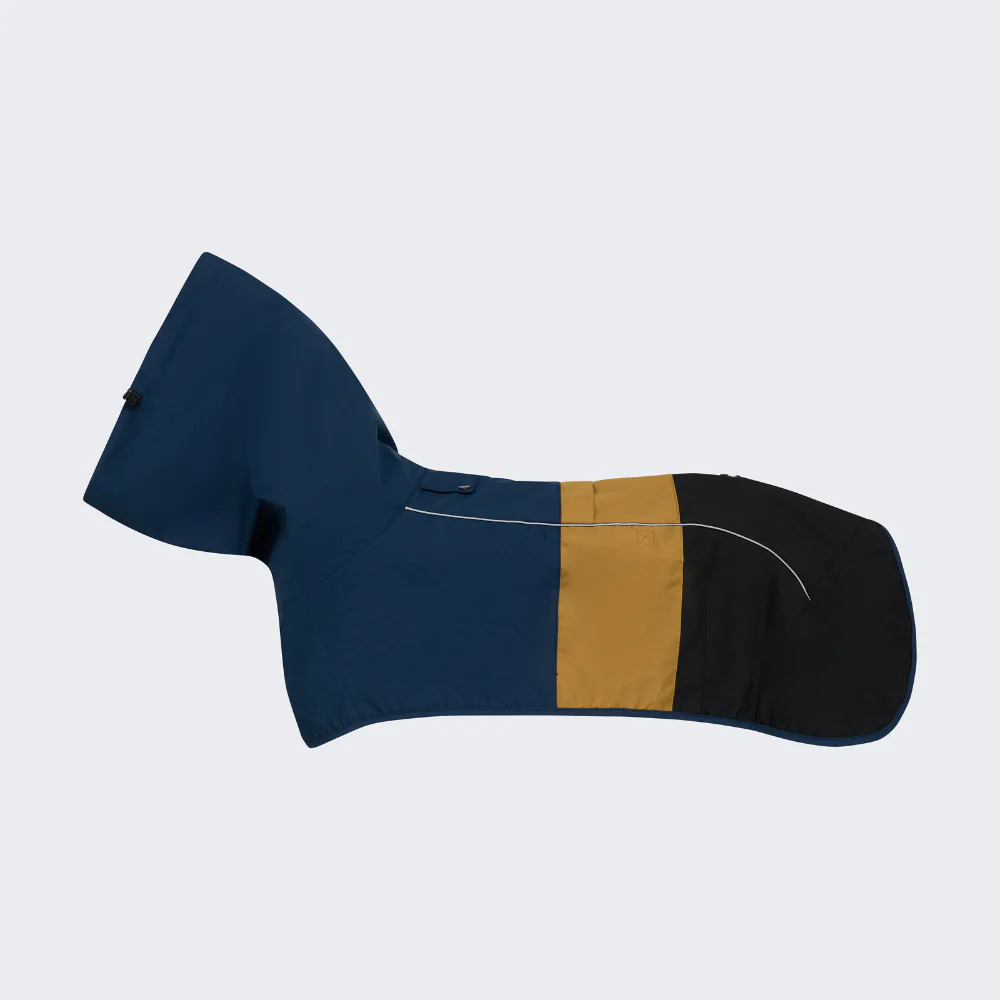 Breatheshield™ Dog Raincoat - Blue Gold Black - Image 5