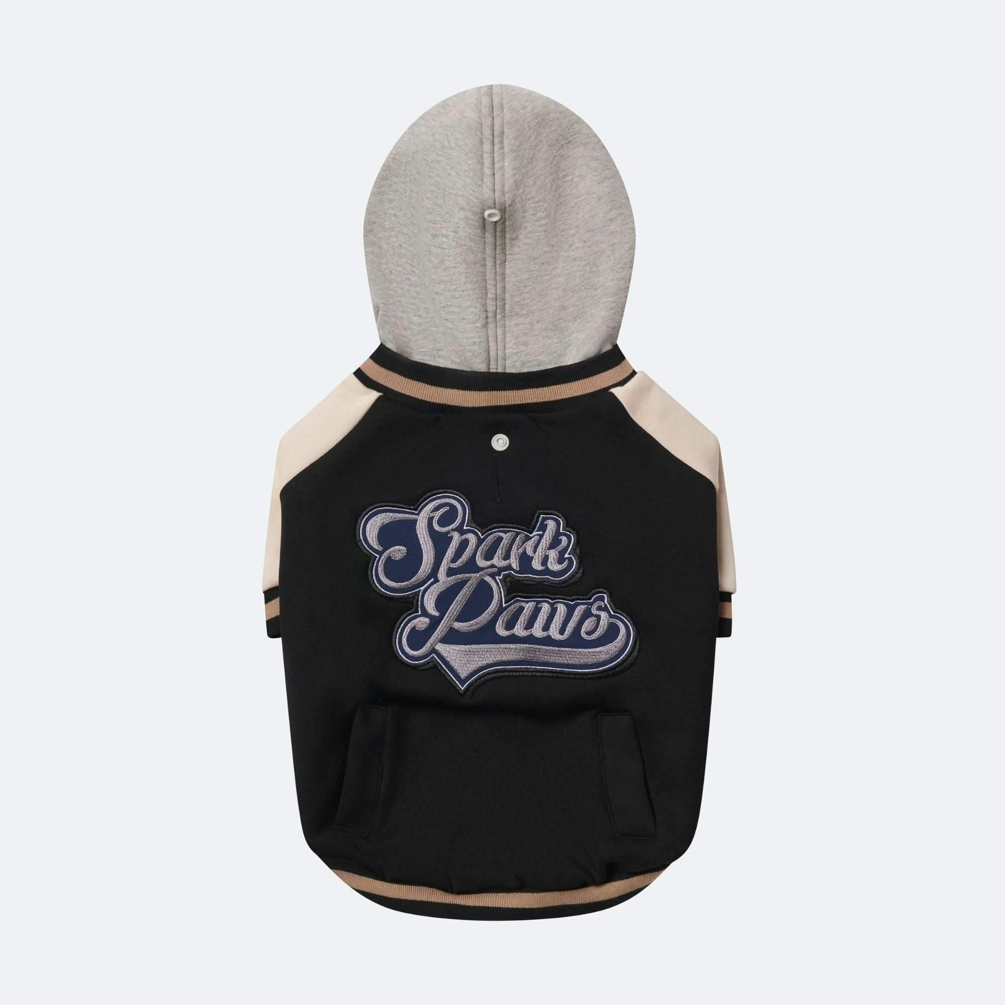 Dog Varsity Jacket - Black - Image 2