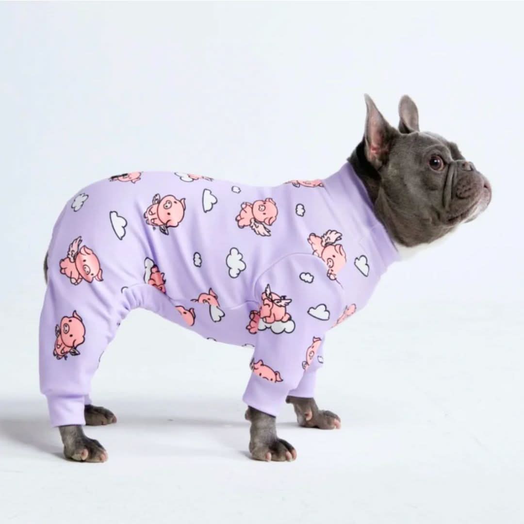 Human Pajama Pants - When Pigs Fly - Purple - Image 3