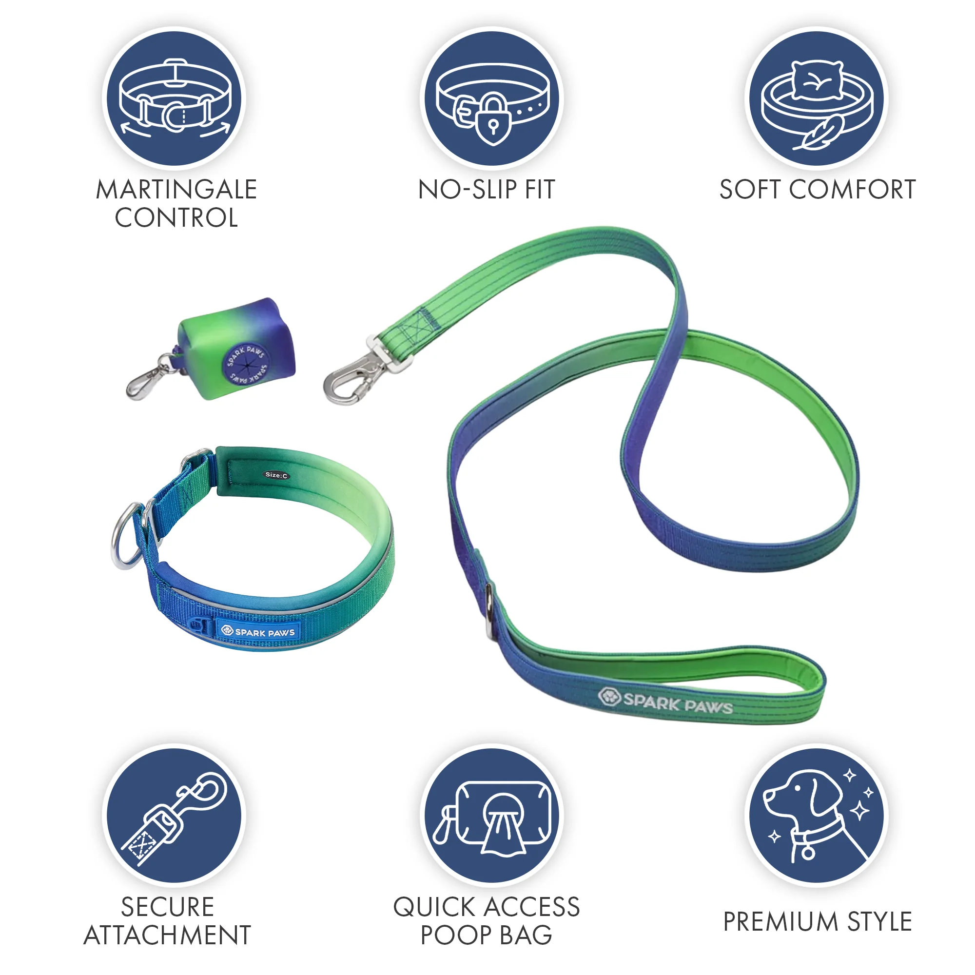 Martingale Collar Set - Lime Wave - Image 8