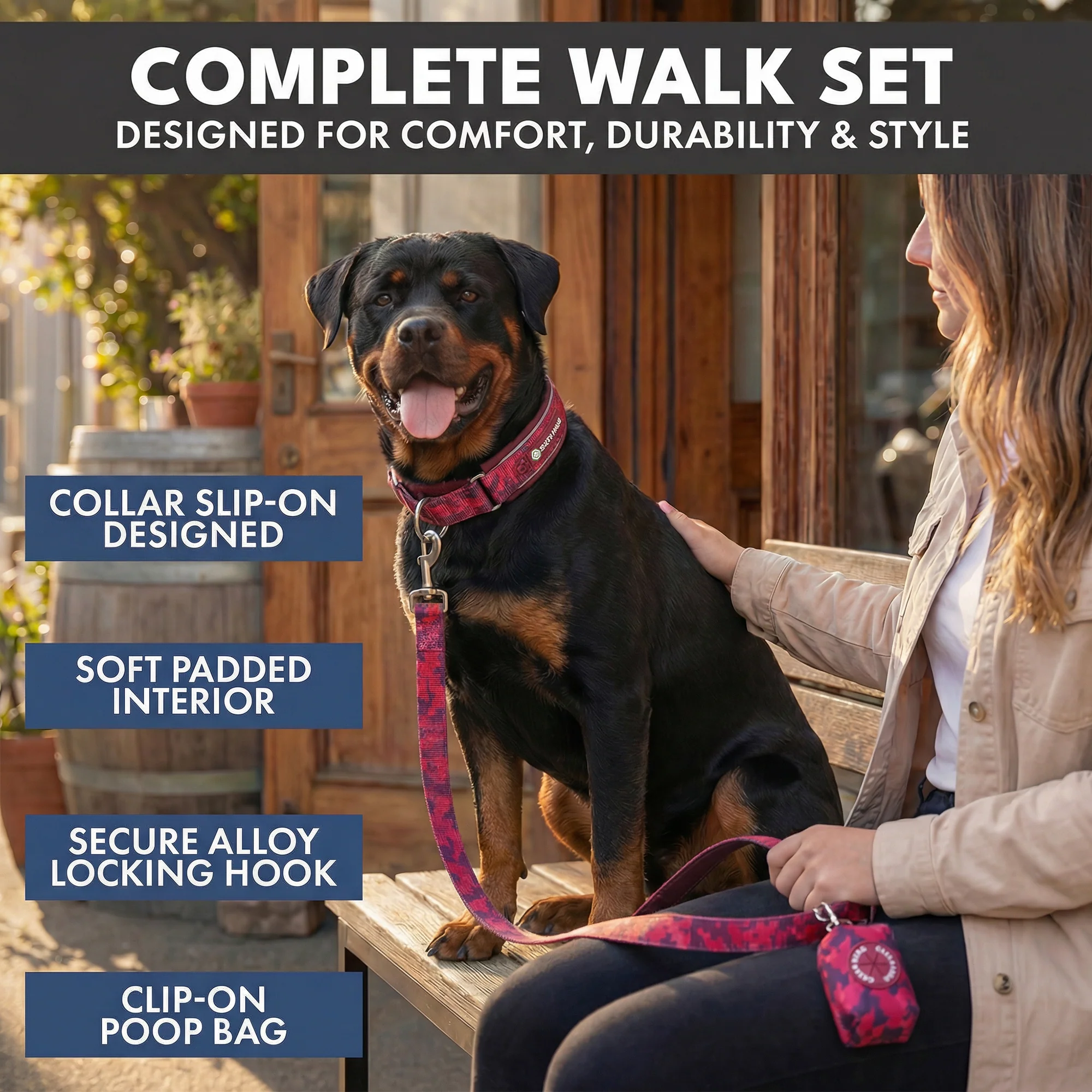 Martingale Collar Set - Fuchsia Camo - Image 7