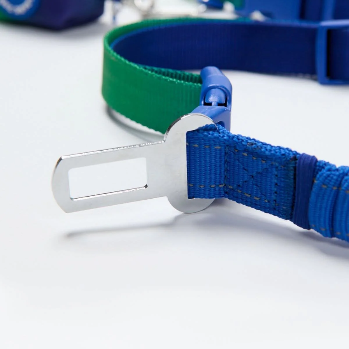 Multipurpose Seatbelt Handsfree Leash & Poop Bag Holder Set - Lime Wave - Image 5