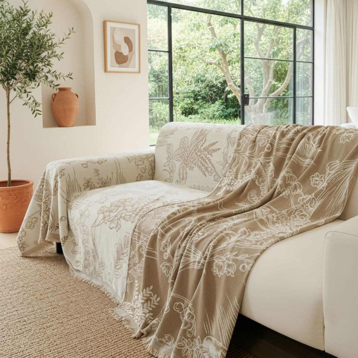 Pet Couch Cover - Lily of The Valley Beige - Image 4