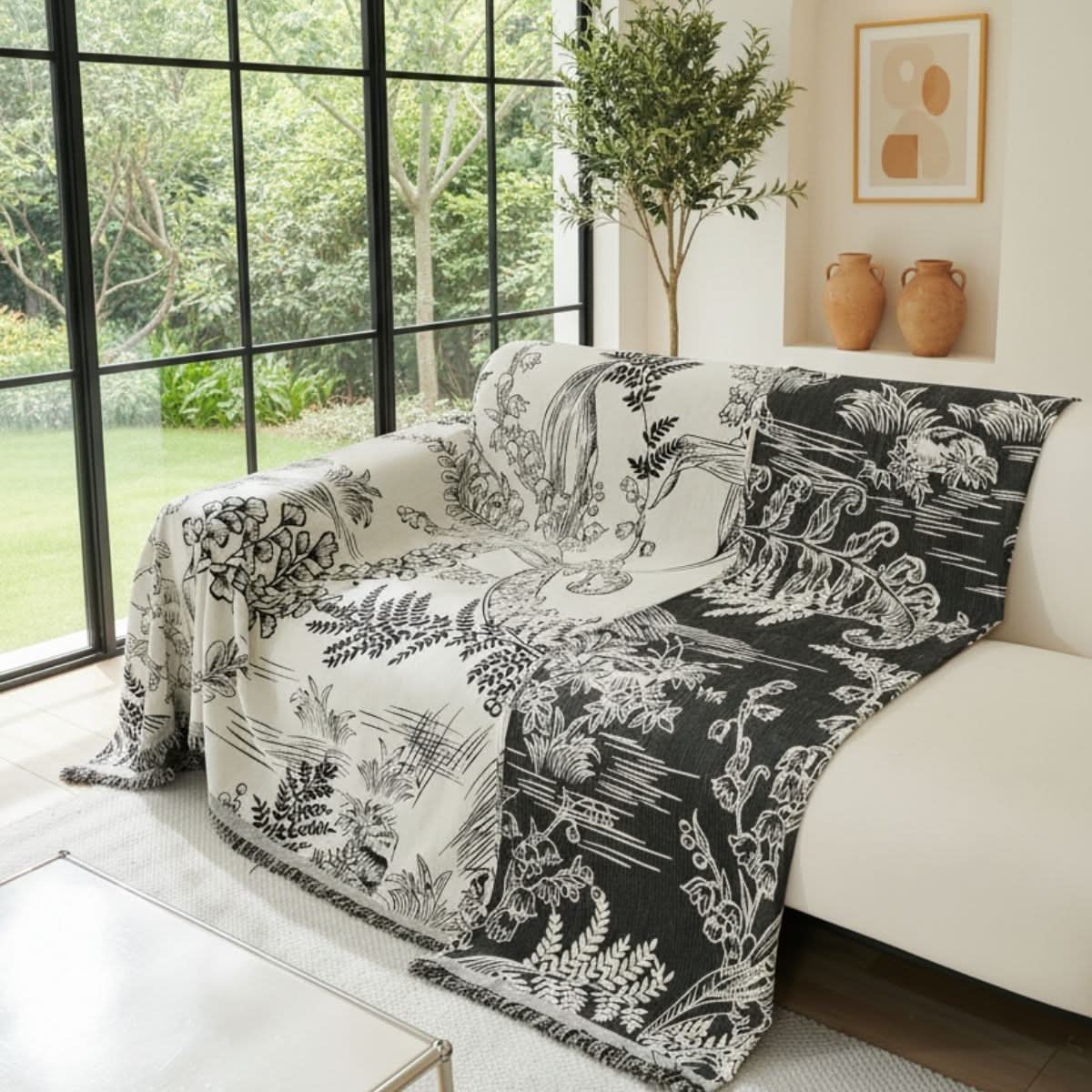 Pet Couch Cover - Lily of The Valley Black - Image 3