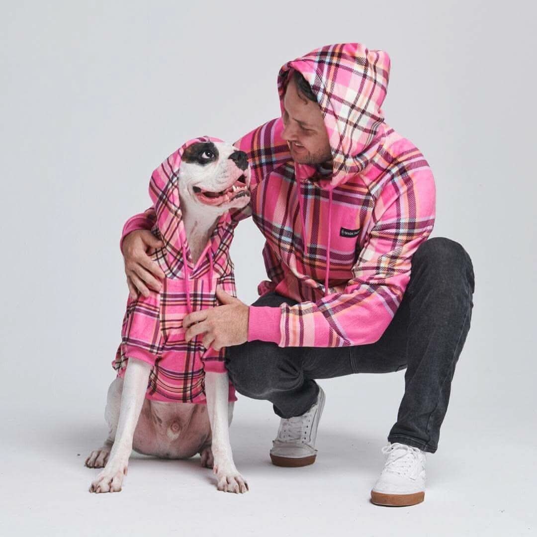 Pink Plaid Human Hoodie - Image 4
