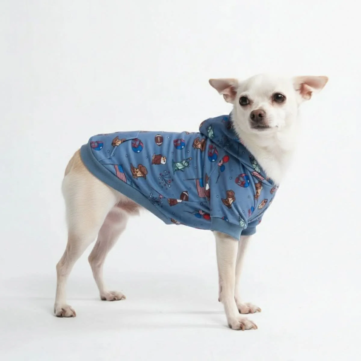 The USA Dog Hoodie - Blue - Image 3