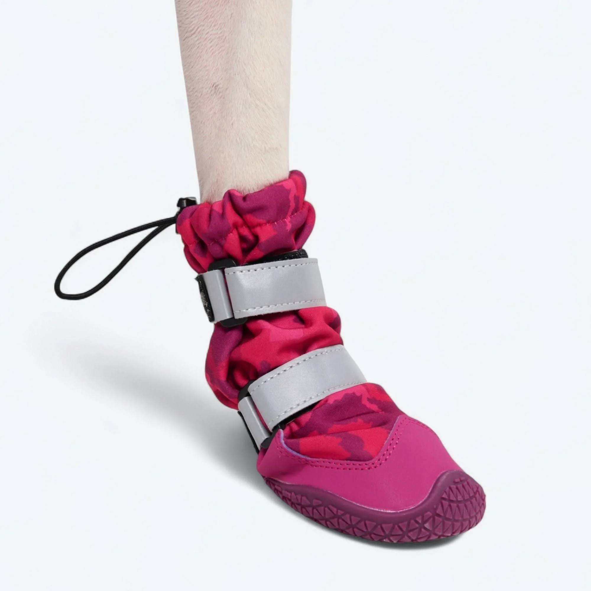 Dog Rainboots, Waterproof Dog Shoes - Fuchsia Camo - Image 4